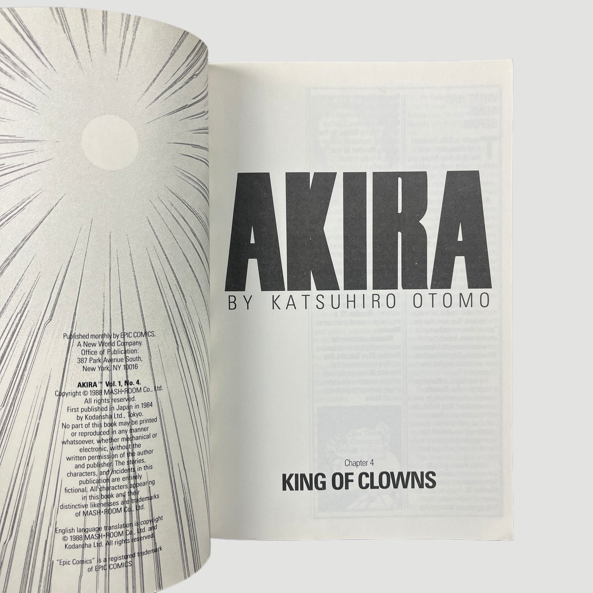 1988 Akira Vol. 4 Epic Comics