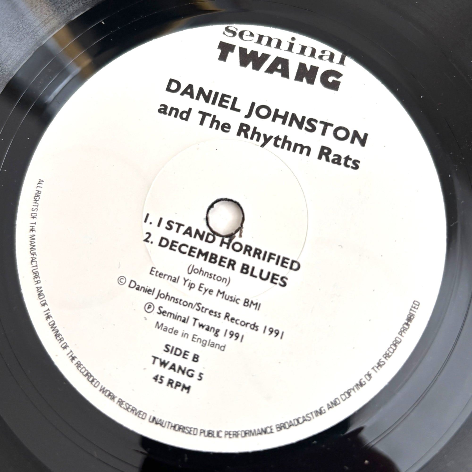 1991 Daniel Johnston & The Rhythm Rats Big Big World UK 7"
