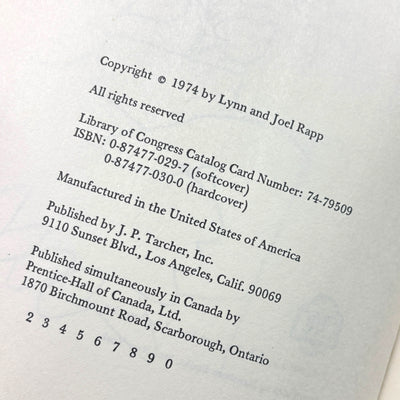 1974 Grow With Your Plants by Lynn & Joel Rapp US 1st Softback