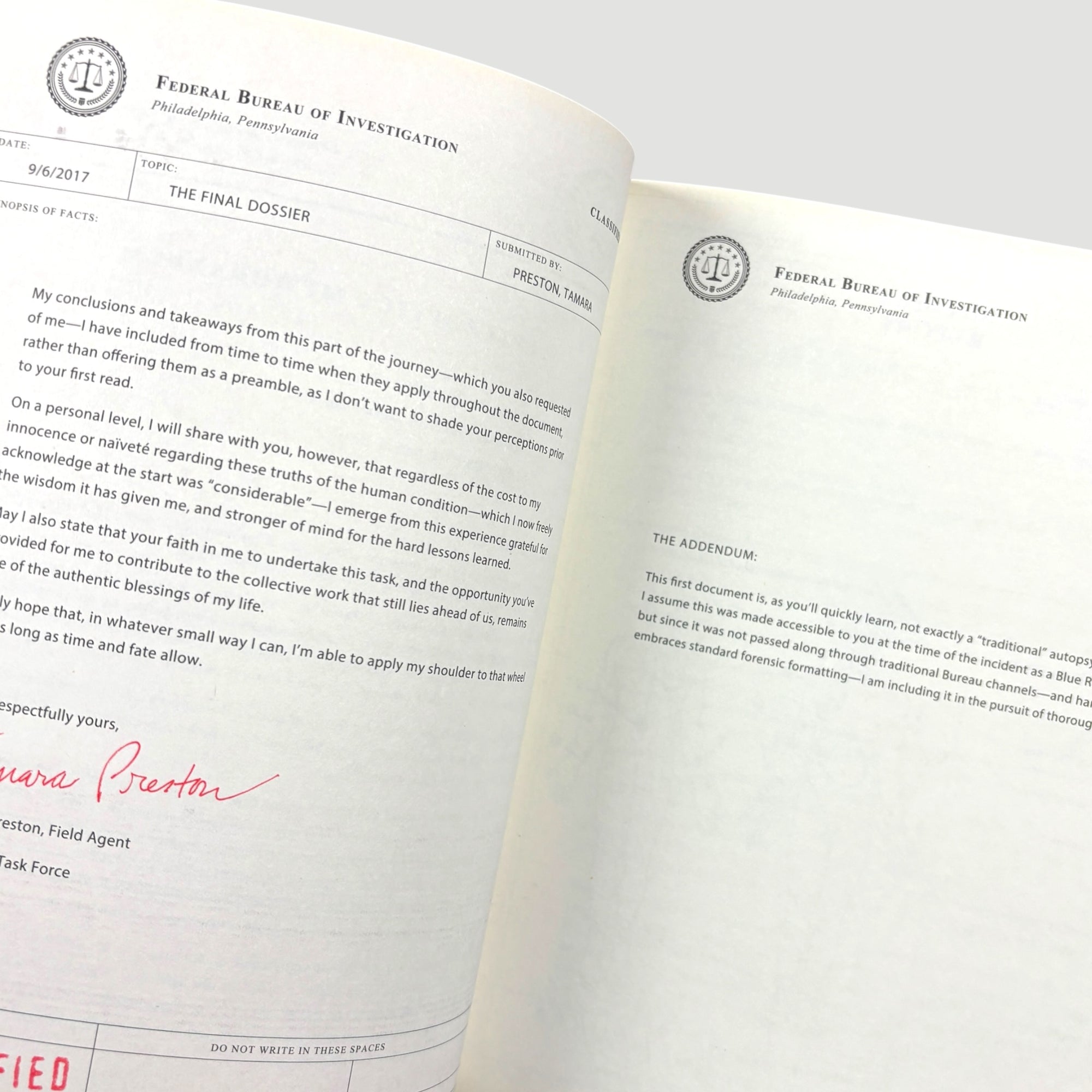 2017 Twin Peaks The Final Dossier: A Novel by Mark Frost. HB UK 1st Ed