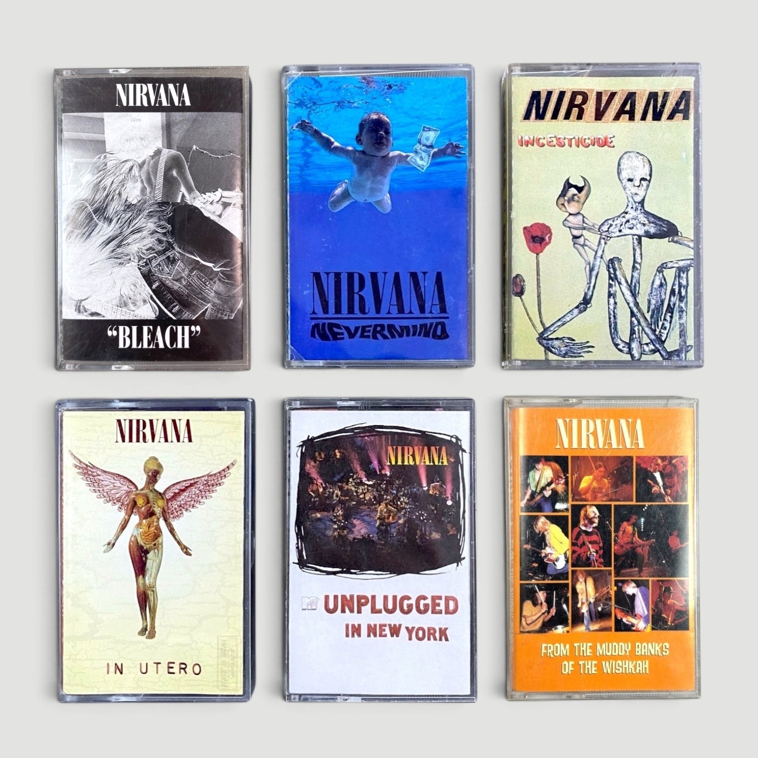 1989-1996 Nirvana 6 Cassette Album Set