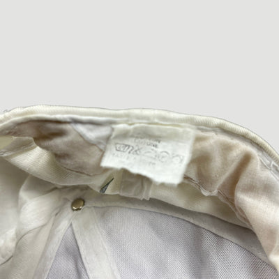 90's Plain White Snapback Cap