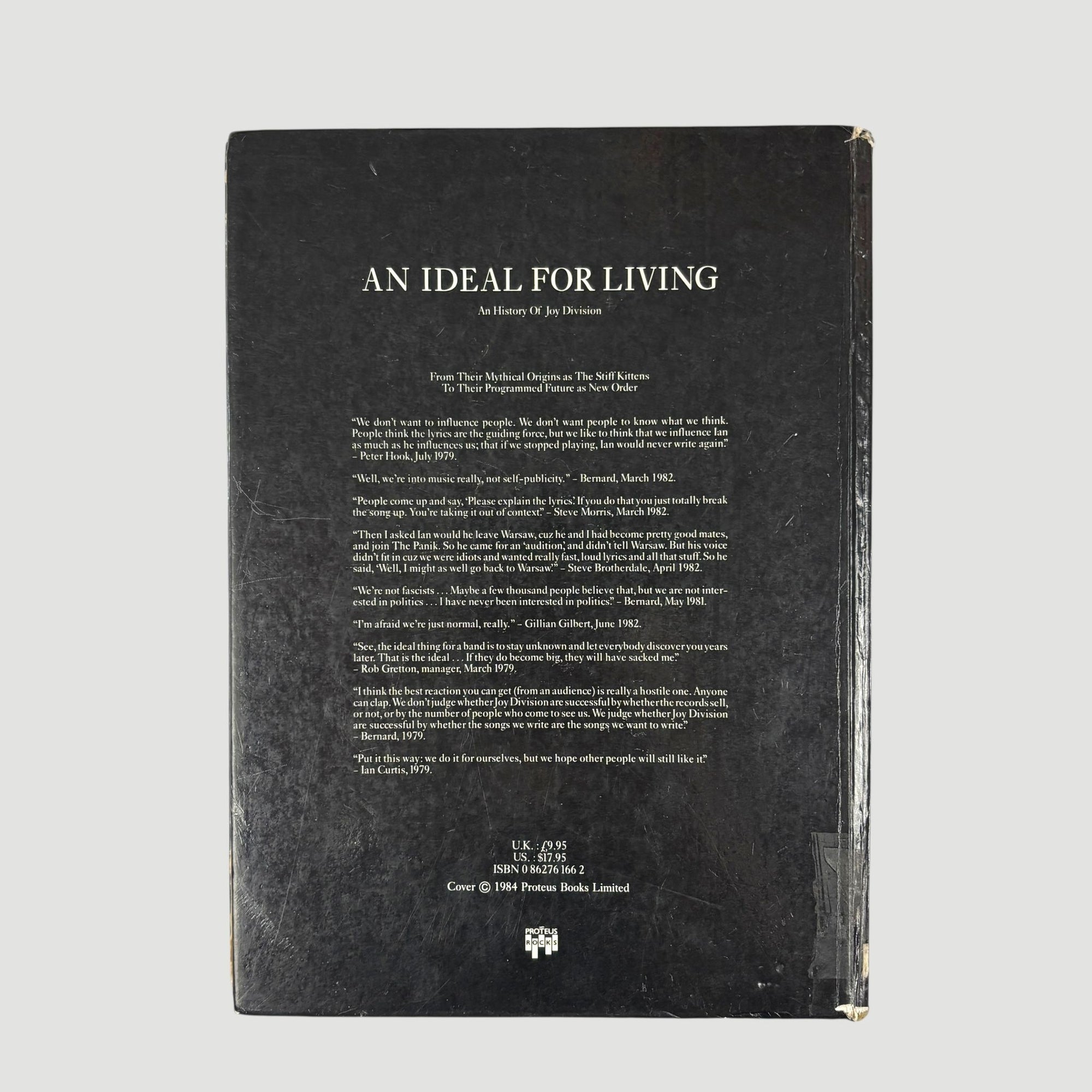 1984 Joy Division An Ideal for Living UK Hardback 1st Edition