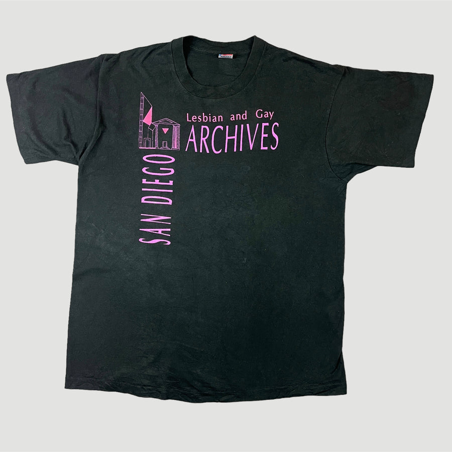 1990 Lesbian and Gay Archives San Diego T-Shirt