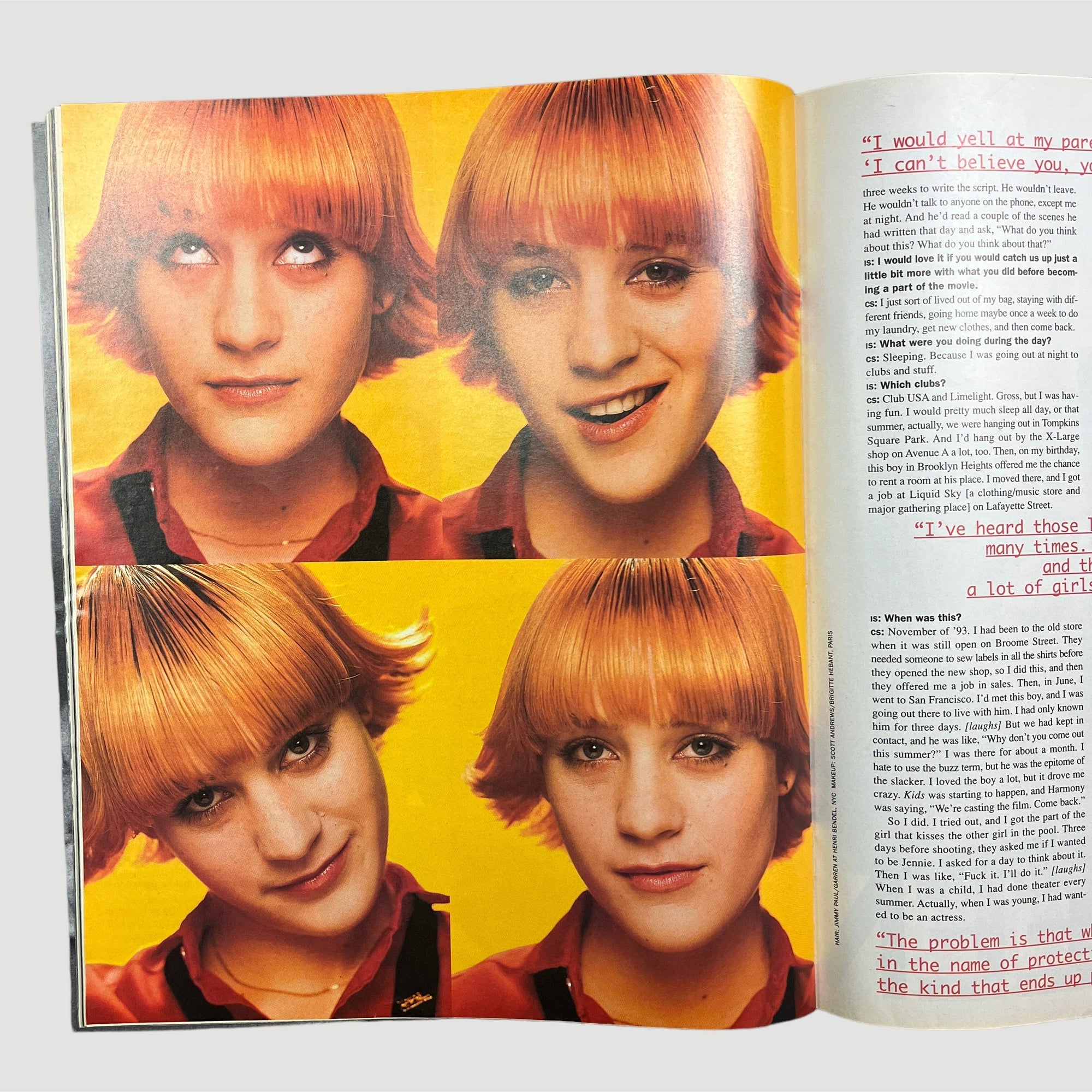 1995 Interview Magazine Chloe Sevingy & KIDS Issue