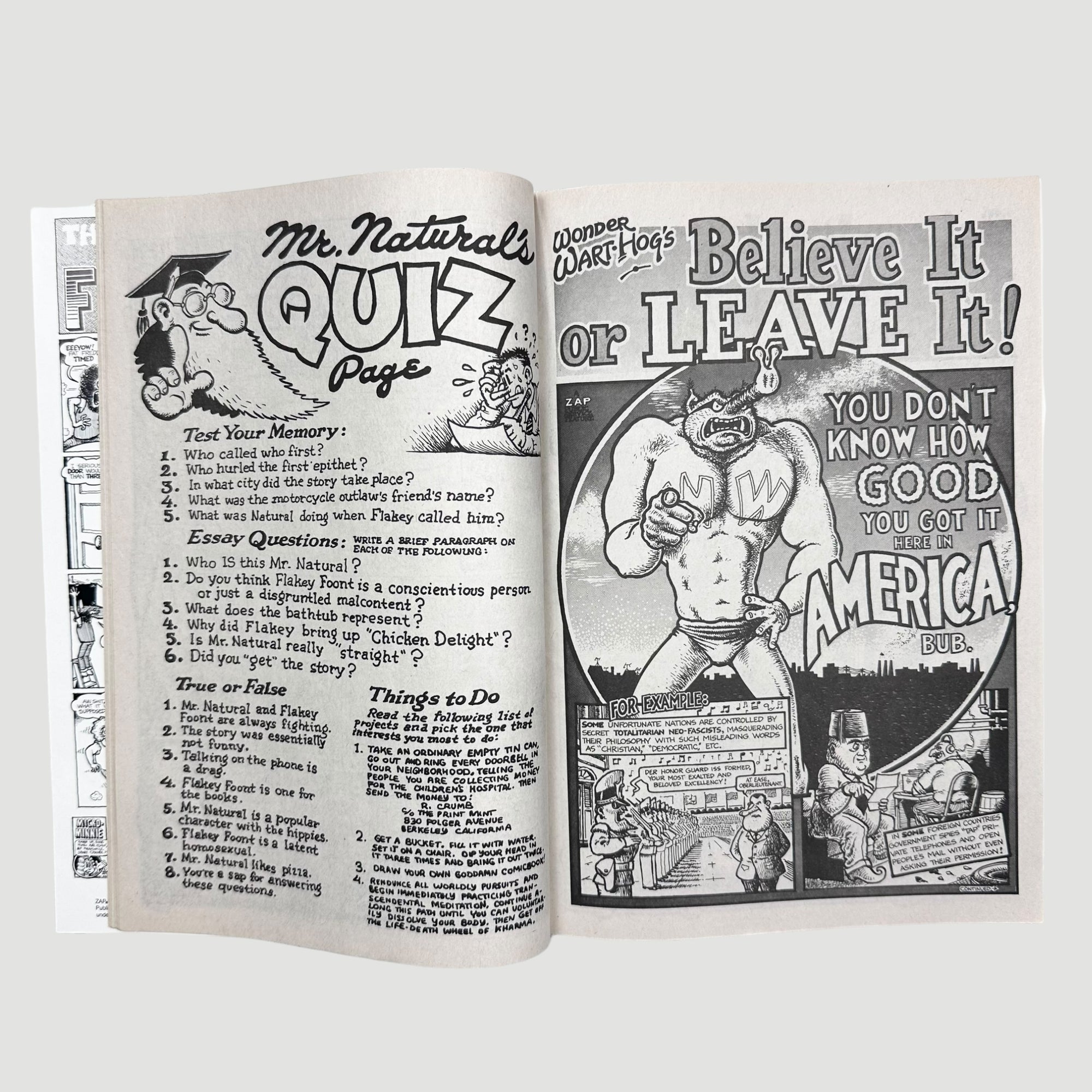 90's Zap Comic Number 5 / 5th Printing