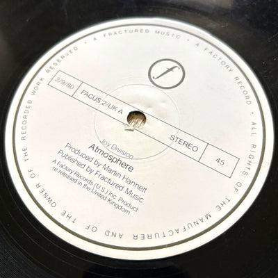 1980 Joy Division Atmosphere UK 12" Single
