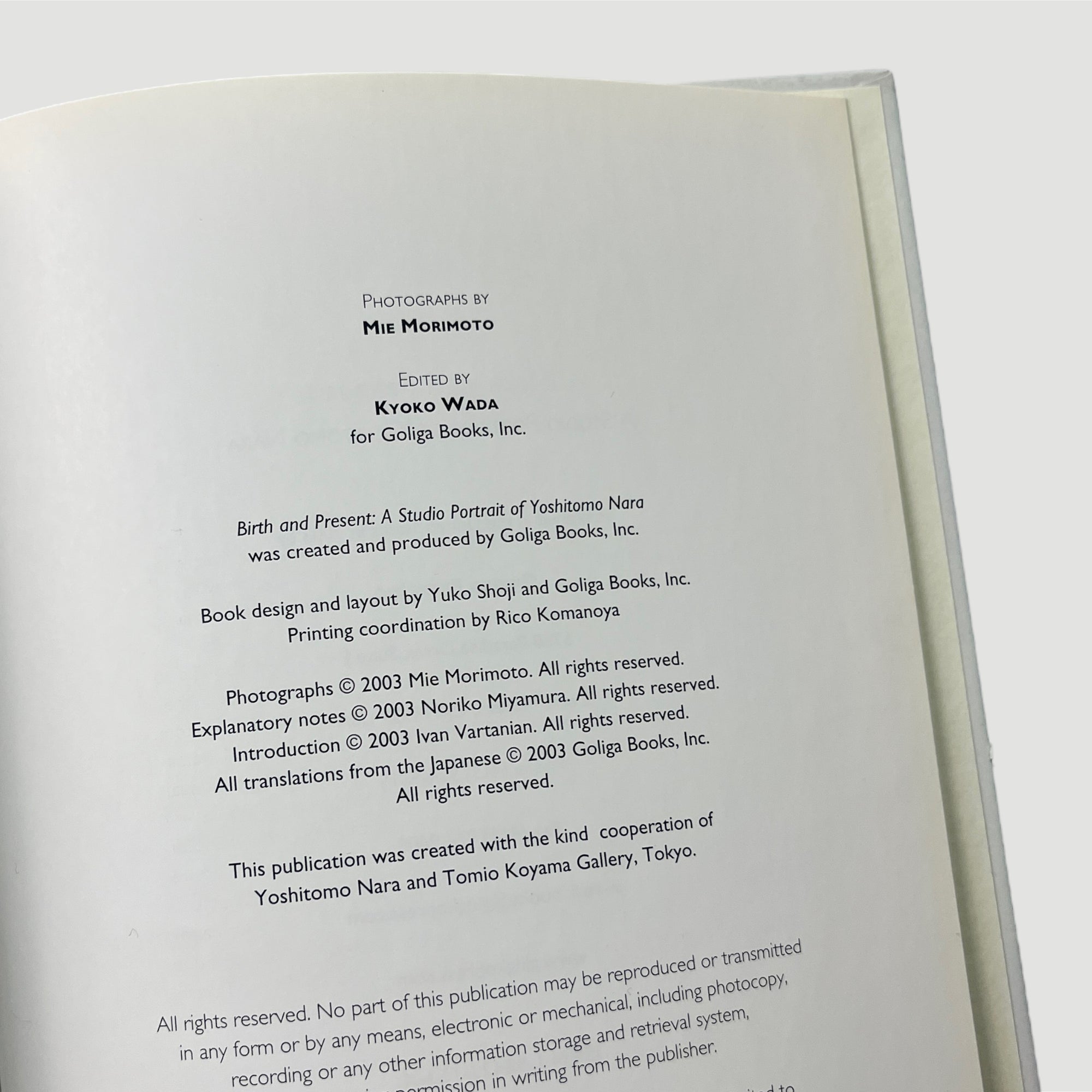 2003 Yoshitomo Nara Birth and Present A Studio Portrait of...