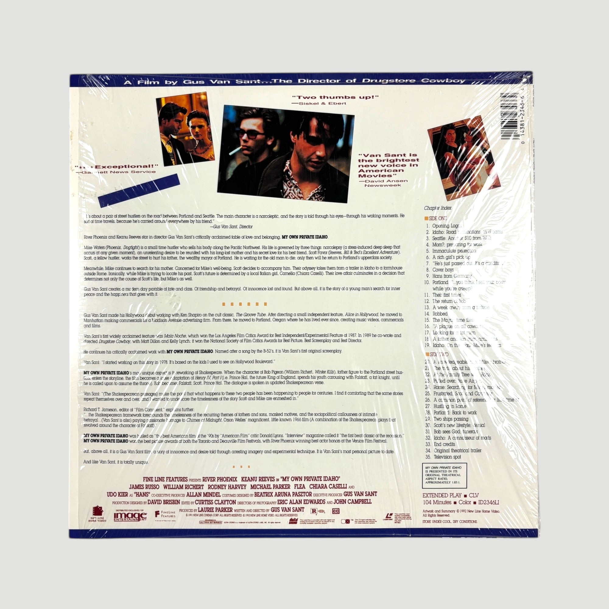 90's My Own Private Idaho UK Laserdisc