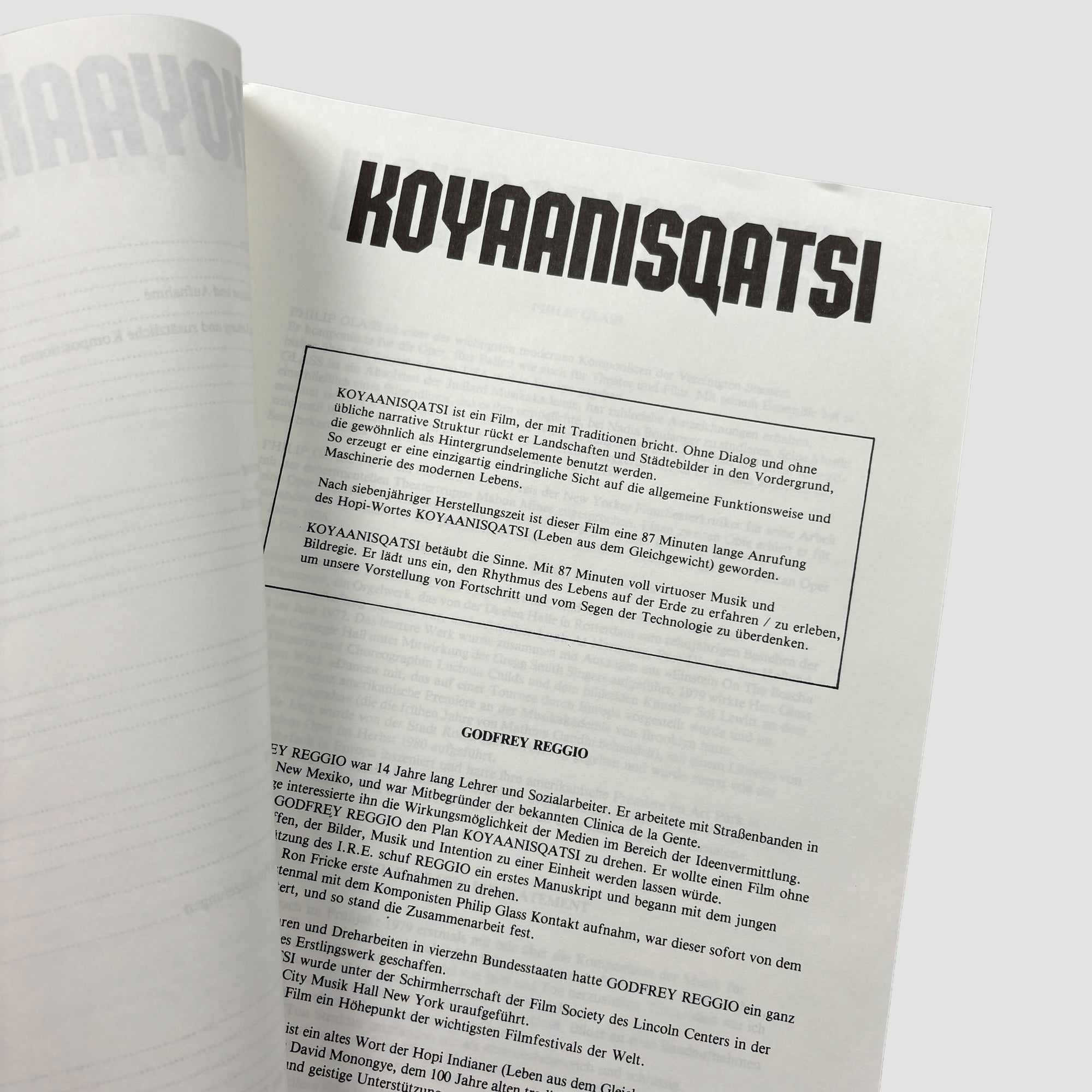 1982 Koyaanisqatsi Press Pack