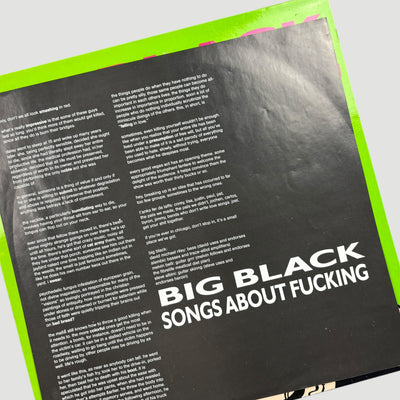 1987 Big Black Songs about F**king UK 1st Press LP