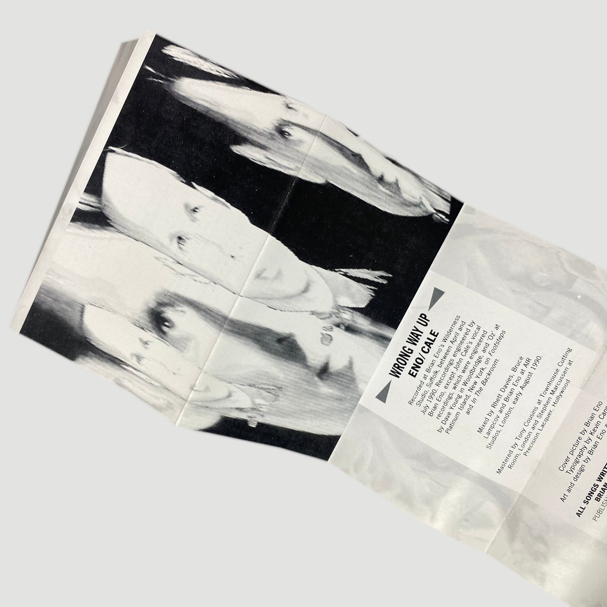 1990 Brian Eno & John Cale 'Wrong Way Up' Cassette