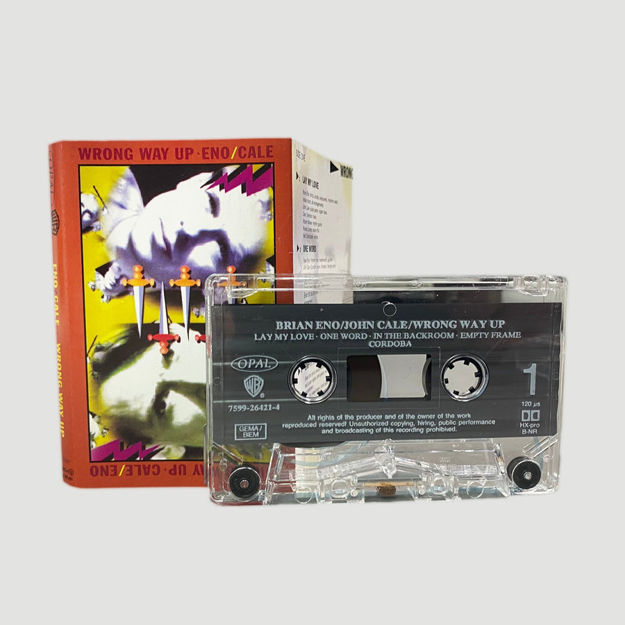 1990 Brian Eno & John Cale 'Wrong Way Up' Cassette