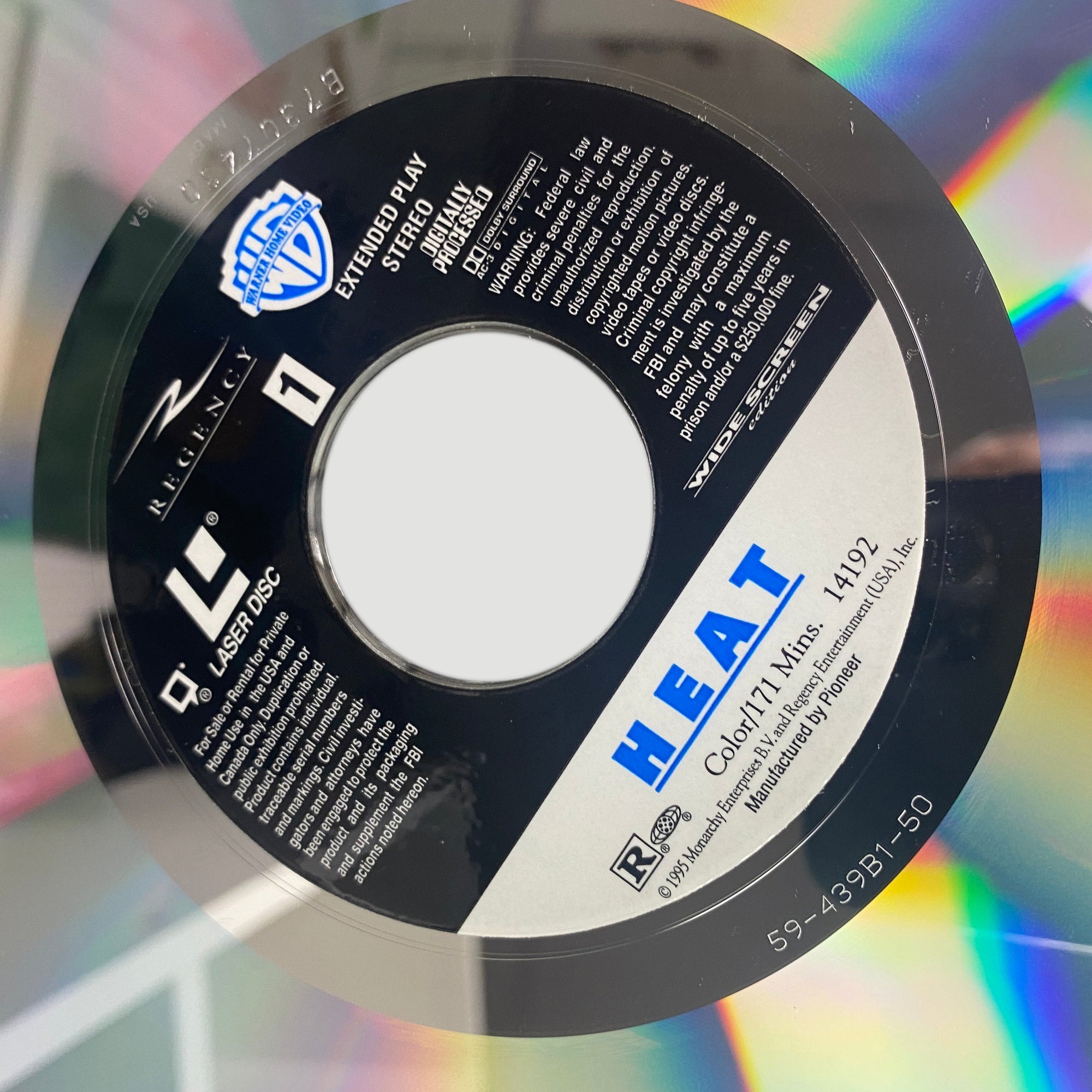 1996 Heat Double Laserdisc Set