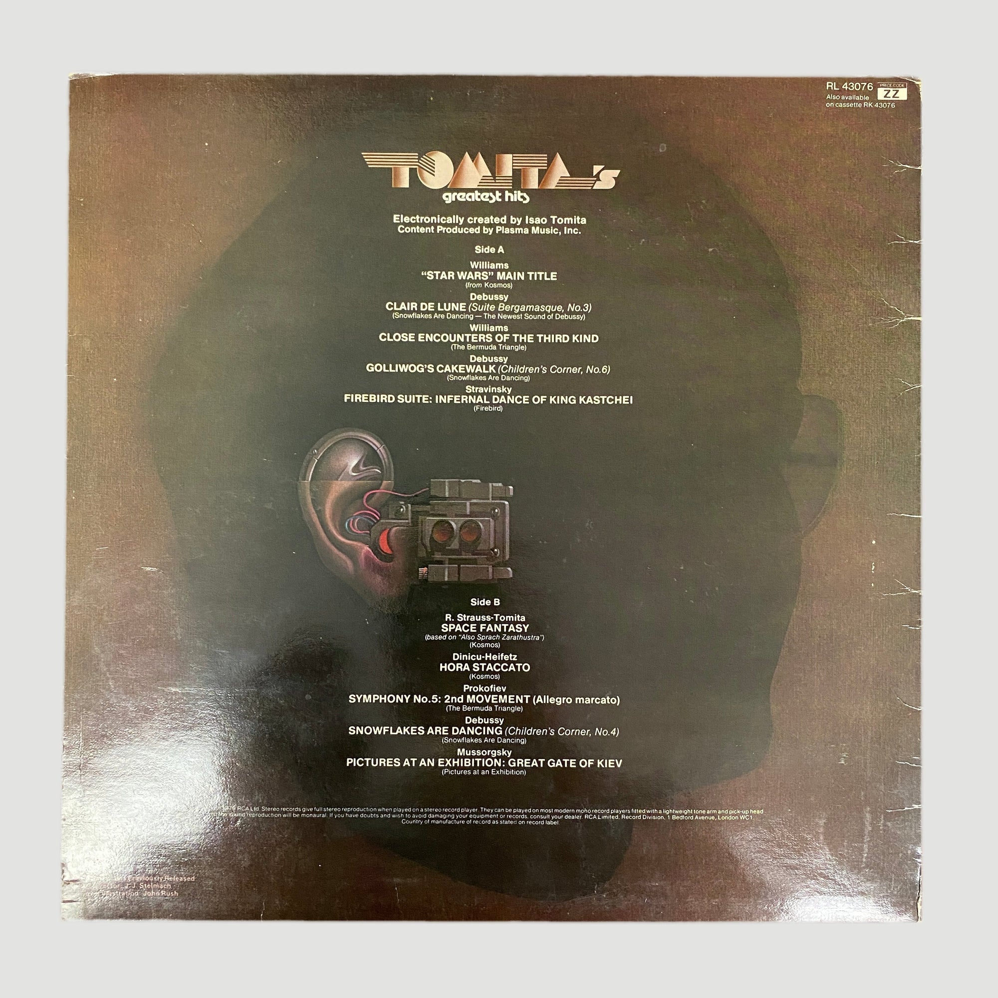1979 Tomita's Greatest Hits Vinyl LP