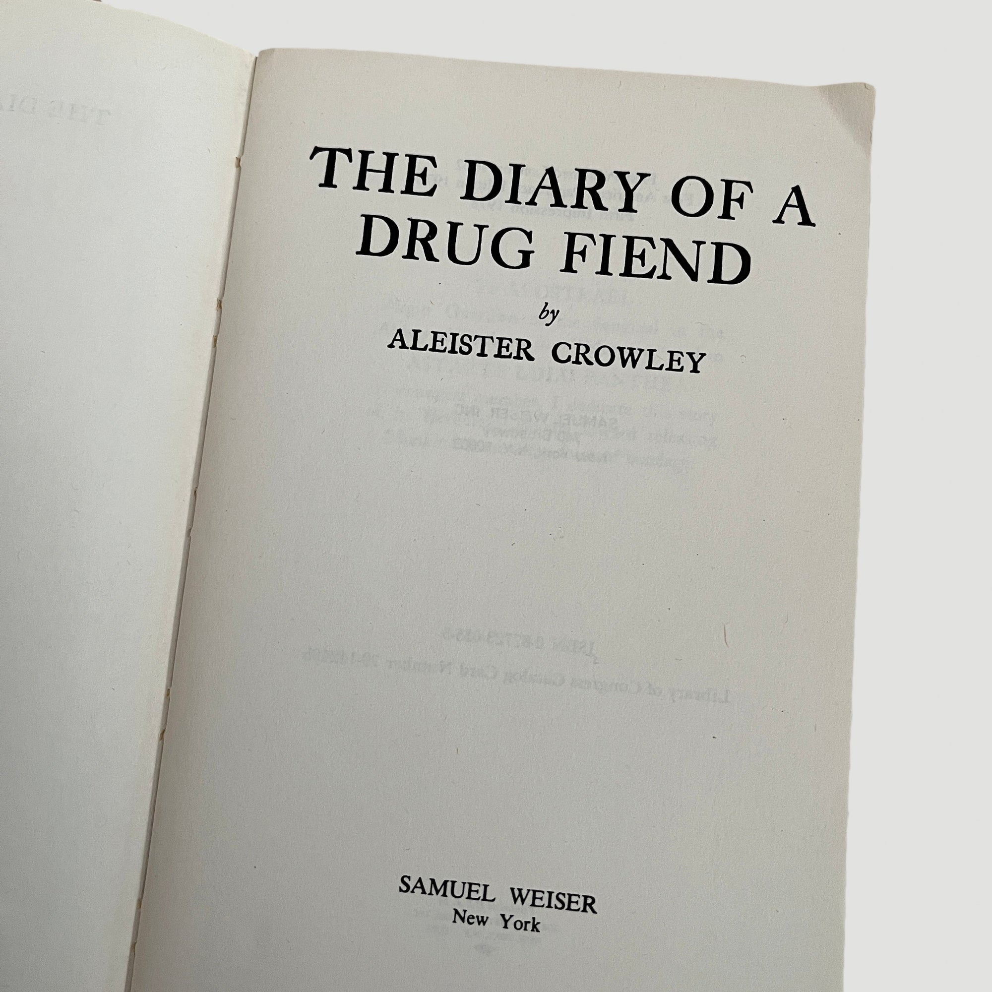 1978 Aleister Crowley Tales of a Drug Fiend