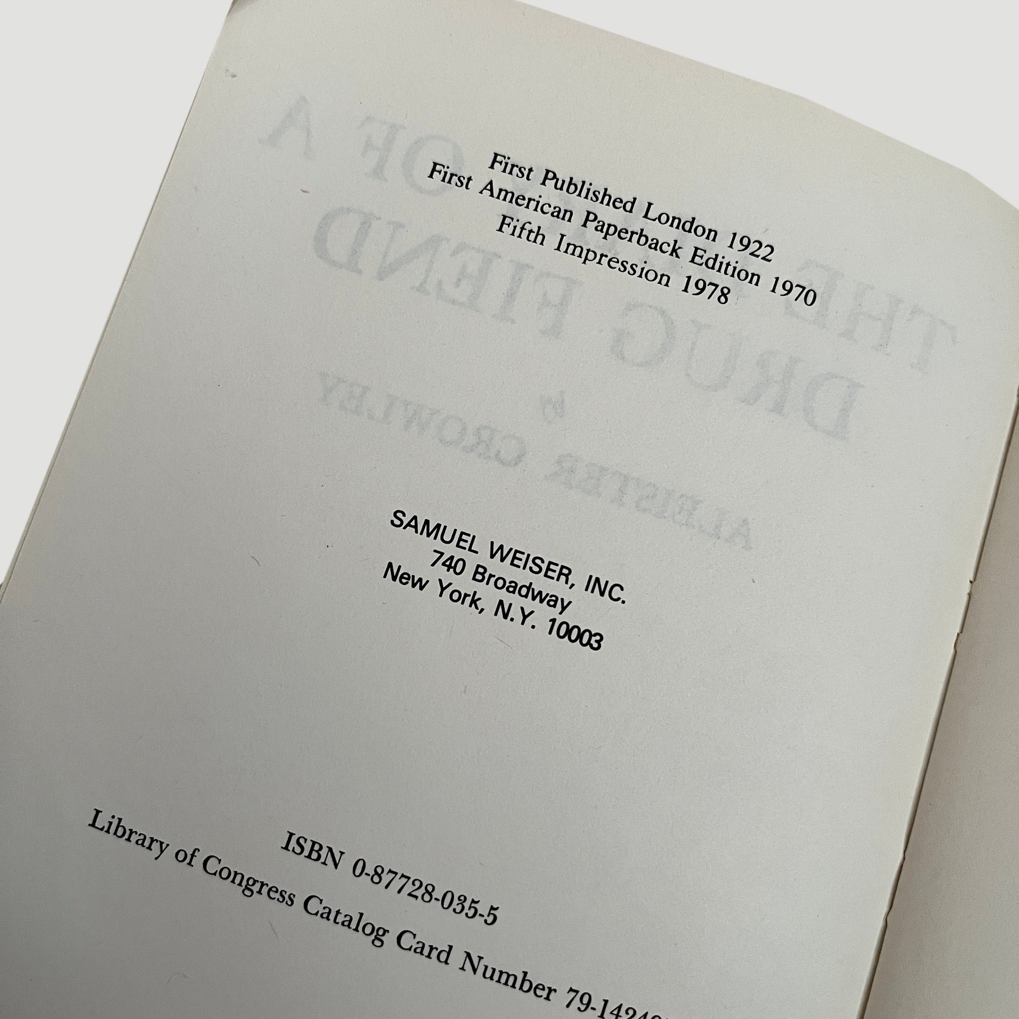 1978 Aleister Crowley Tales of a Drug Fiend