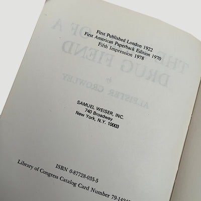 1978 Aleister Crowley Tales of a Drug Fiend