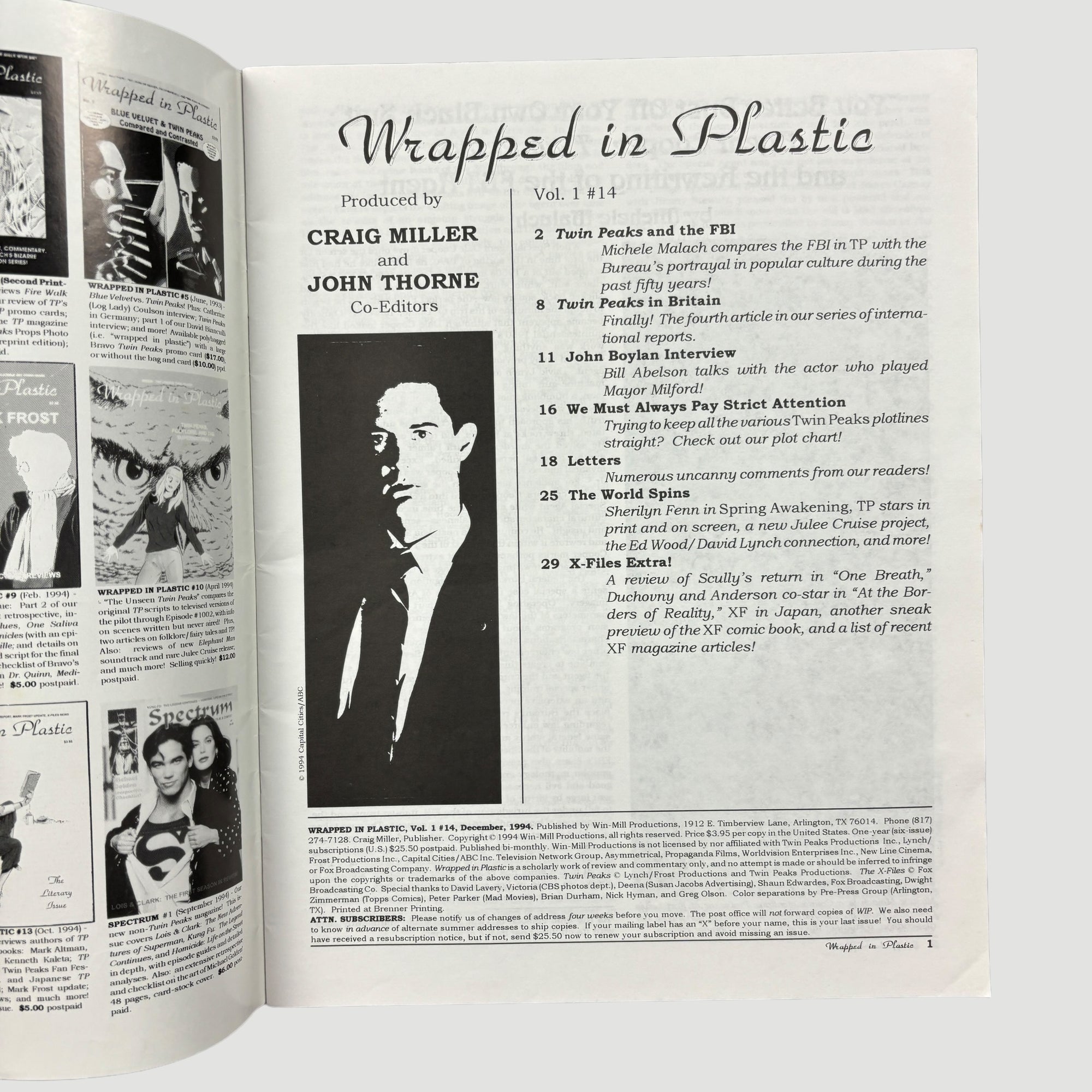 1991 Twin Peaks: Wrapped in Plastic Issue #14