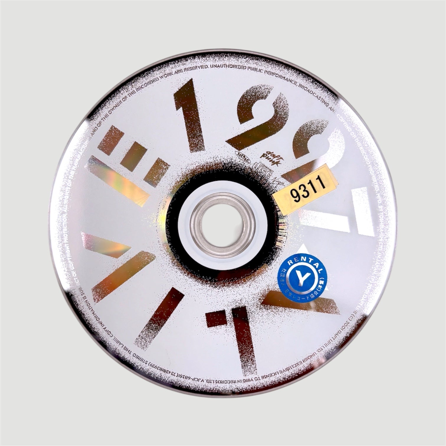 2001 Daft Punk Alive 1997 Japanese Rental CD