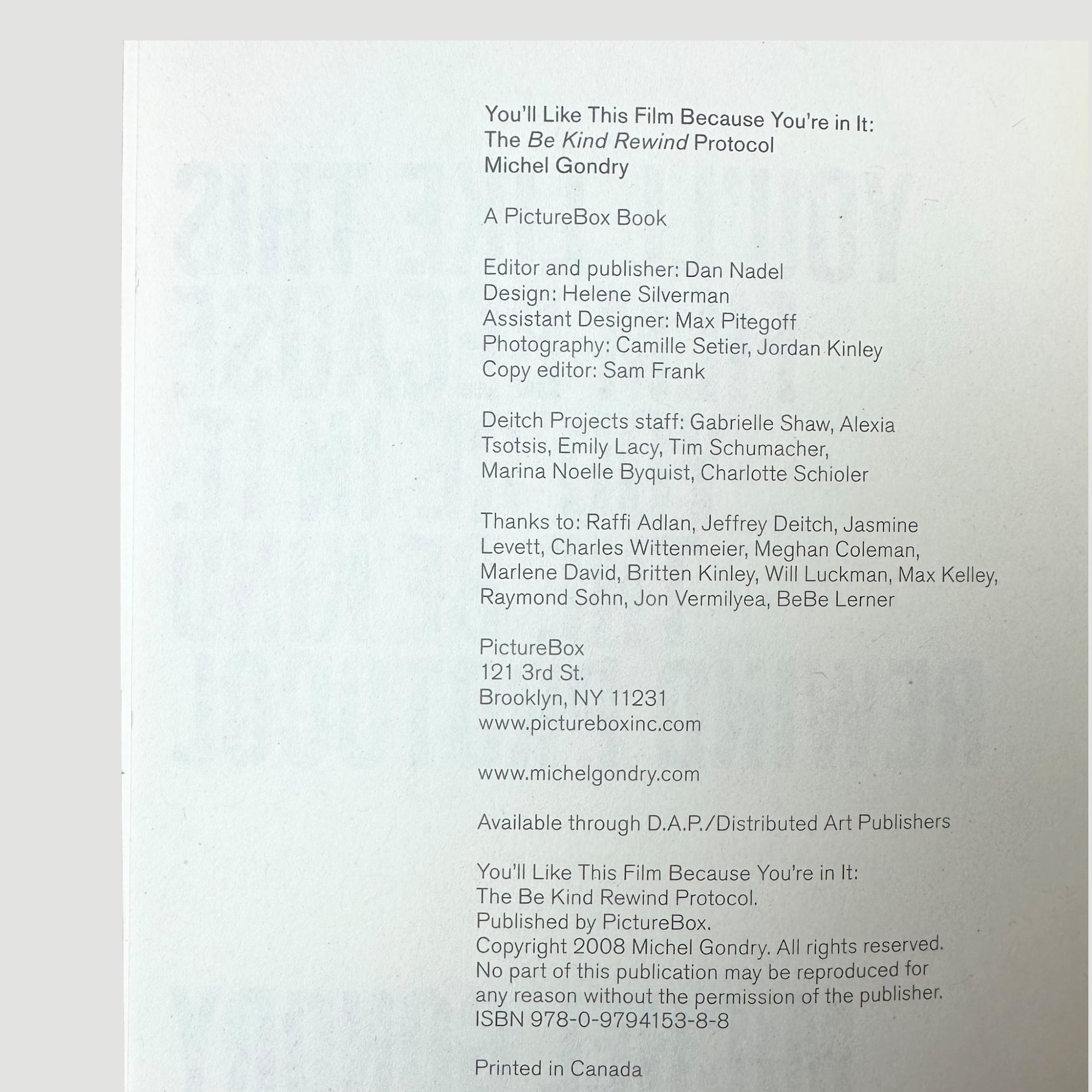 2008 Michel Gondry You'll Like this Film Because You're In It...