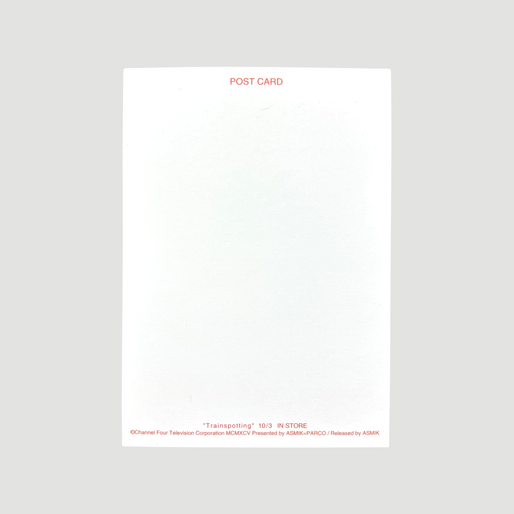 1994 Trainspotting Japanese Postcard