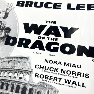 90's Bruce Lee The Way of the Dragon Poster