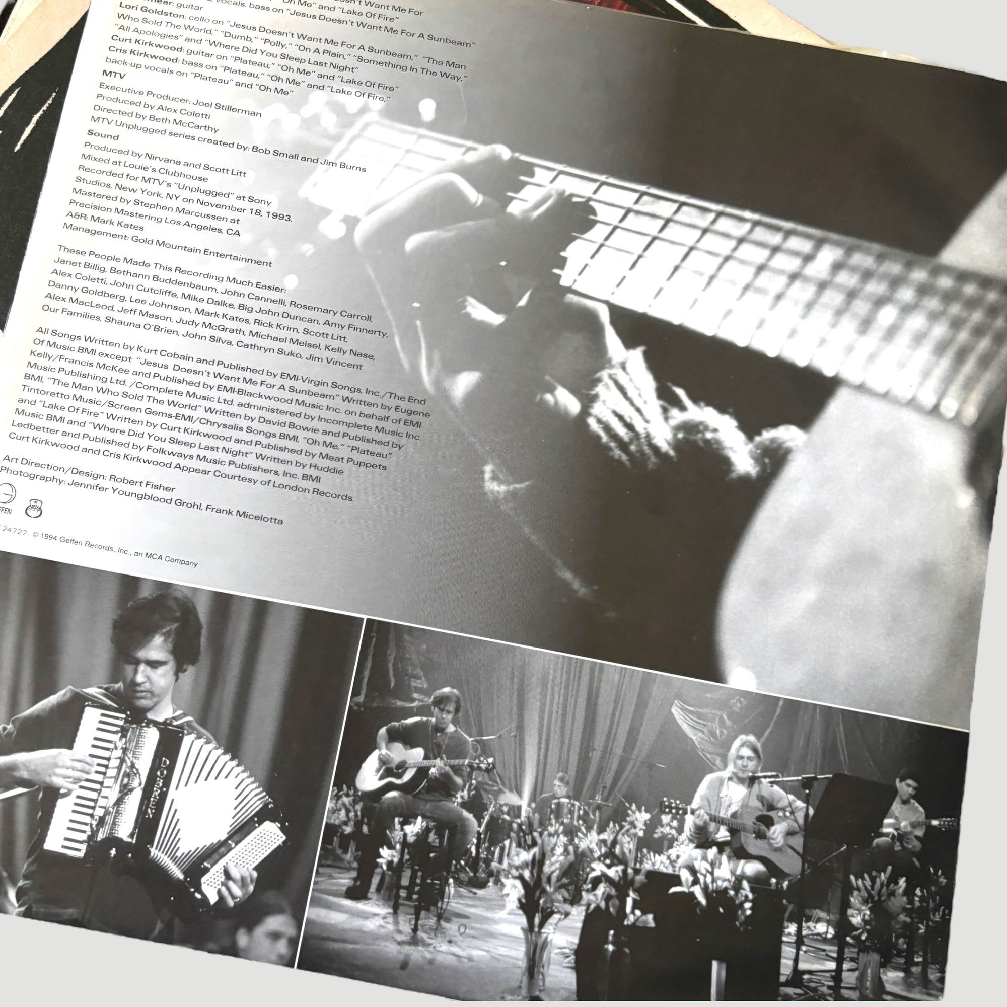 1994 Nirvana Unplugged in NY UK 1st Press LP