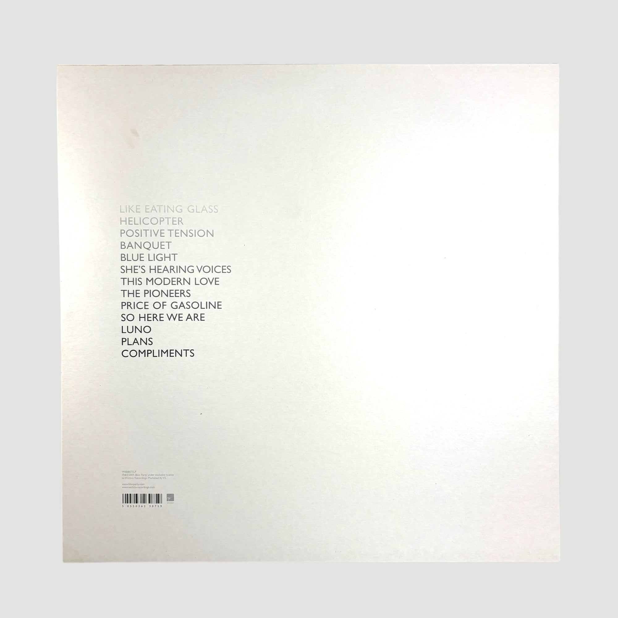 2005 Bloc Party Silent Alarm UK 1st Press LP