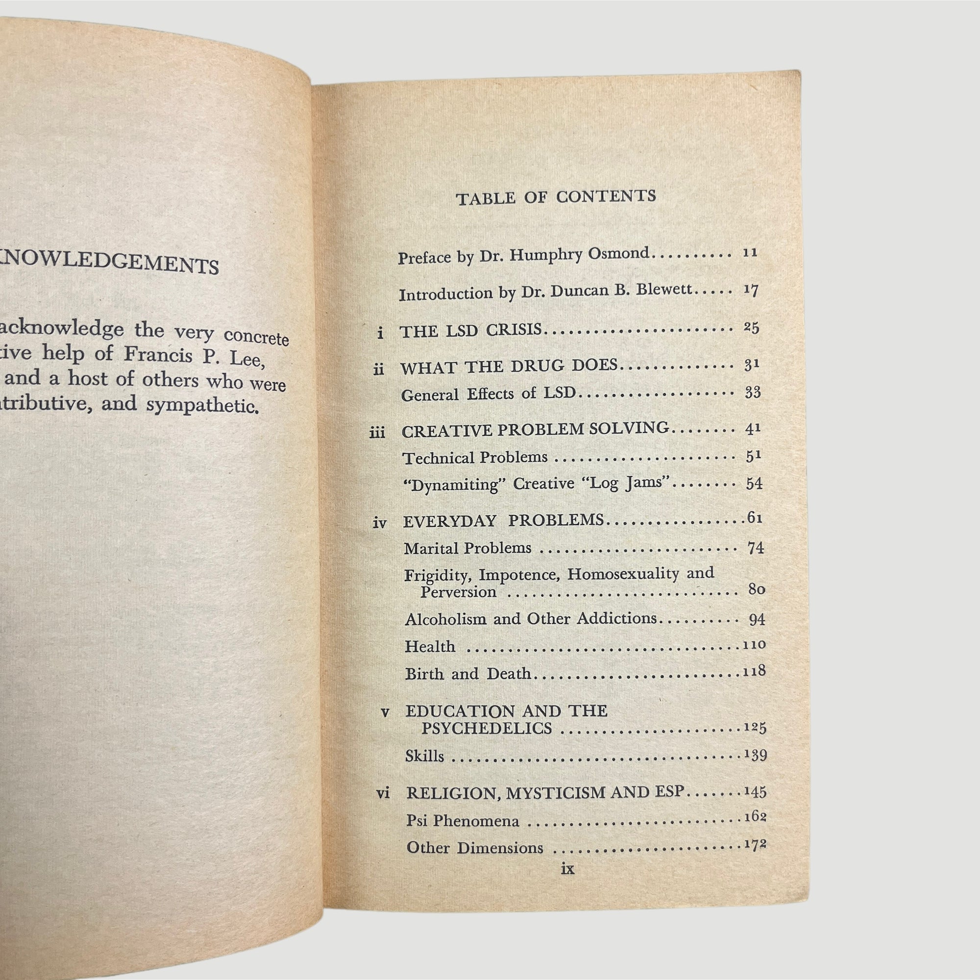 1967 LSD: The Problem Solving Psychedelic 1st Edition