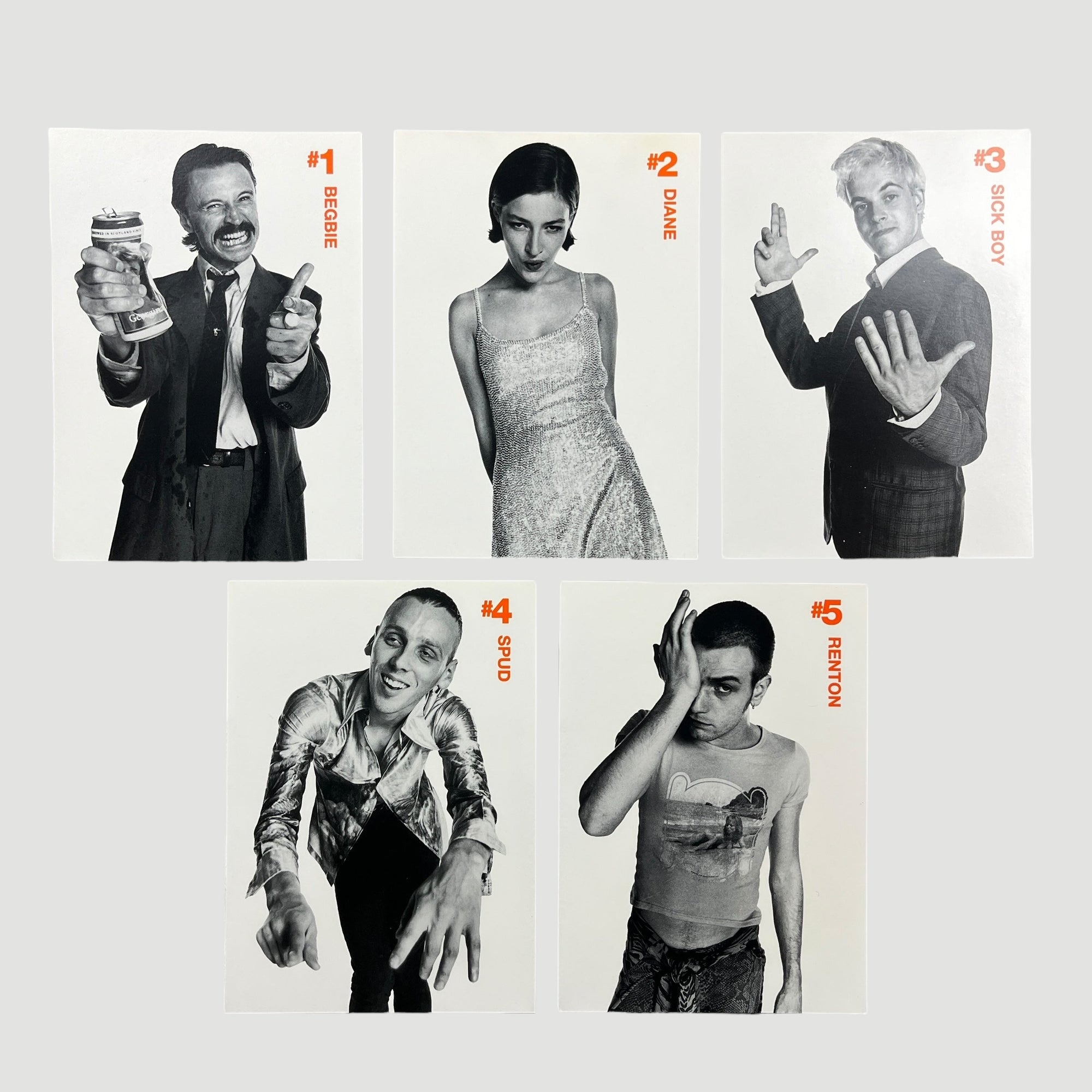 1996 Trainspotting 5 Postcard Set