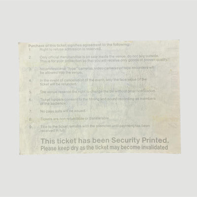 1993 Pulp Manchester Univerity Gig Ticket