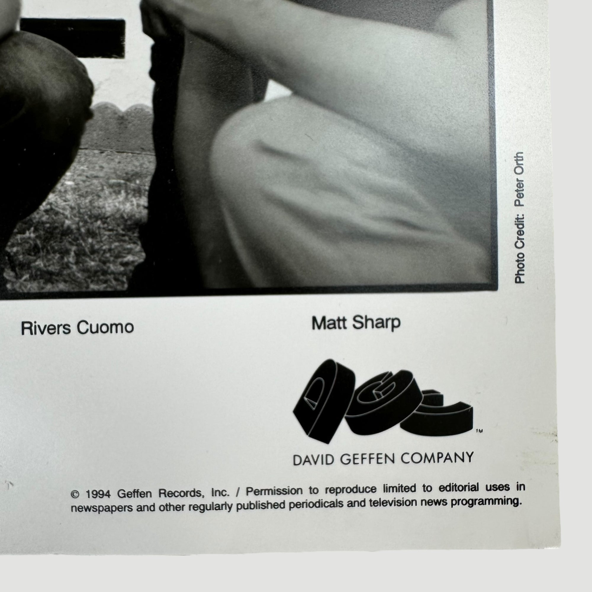 1994 Weezer Blue Album Press Photograph