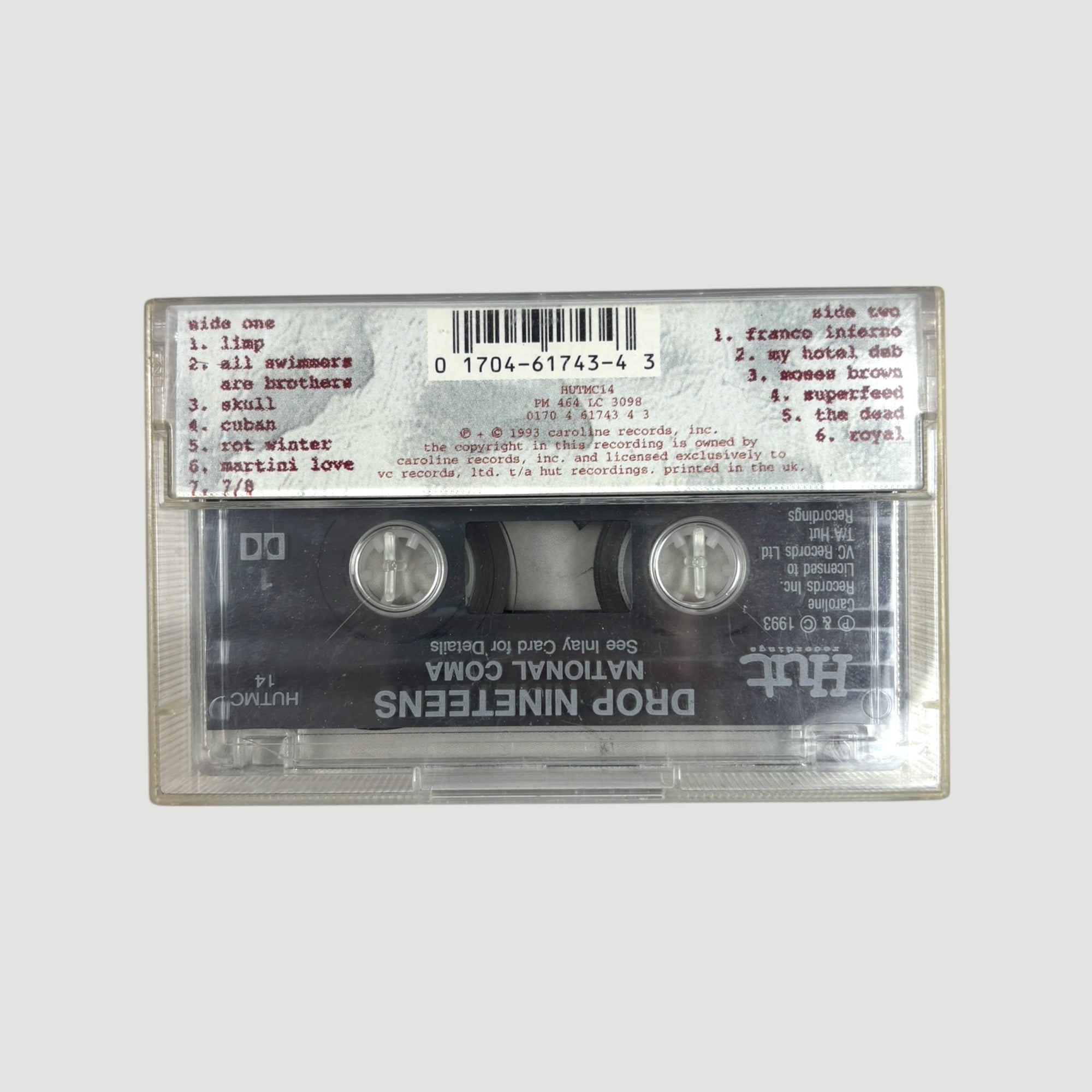 1993 Drop Nineteens National Coma UK Cassette