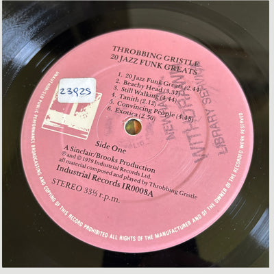 1979 Throbbing Gristle 20 Jazz Funk Greats 1st UK Press LP