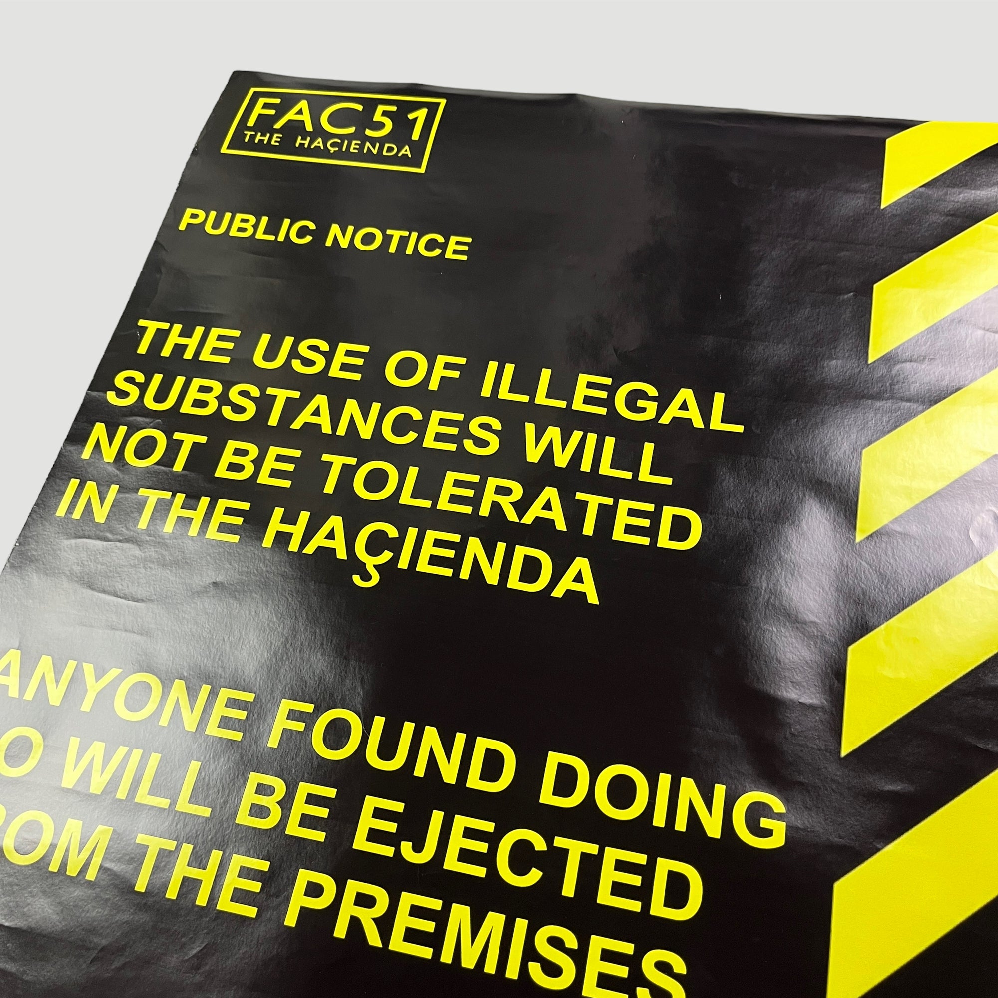 90's Hacienda Warning Poster