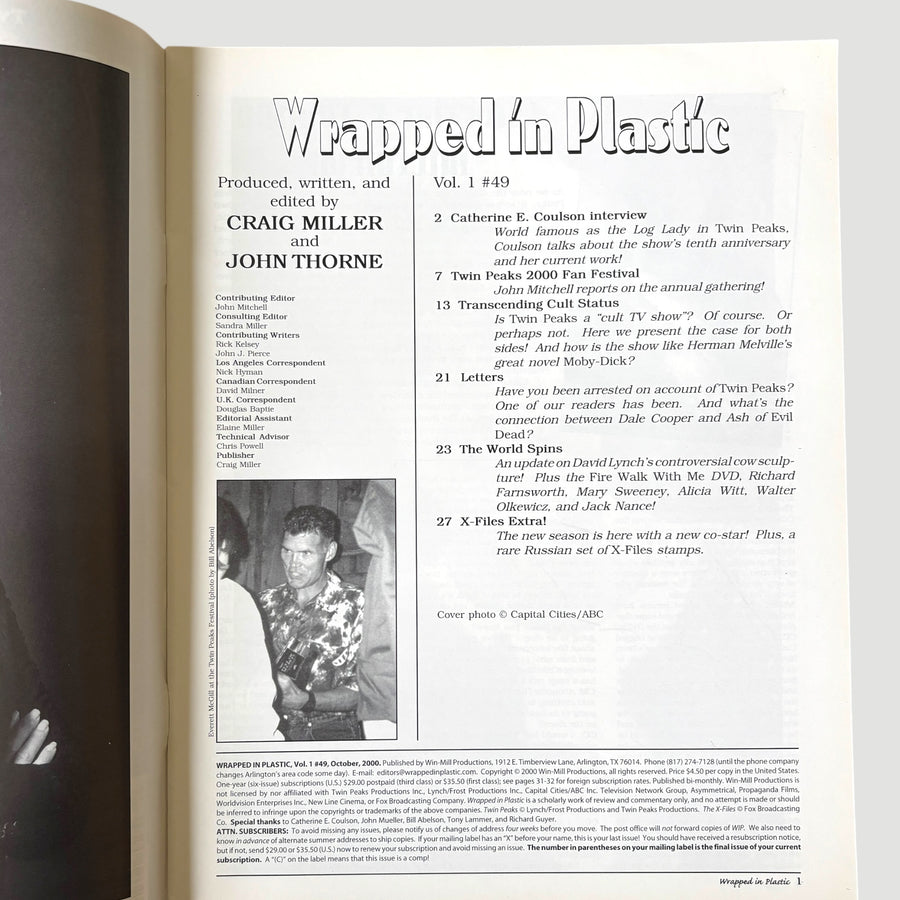 2000 Twin Peaks: Wrapped in Plastic Log Lady Issue