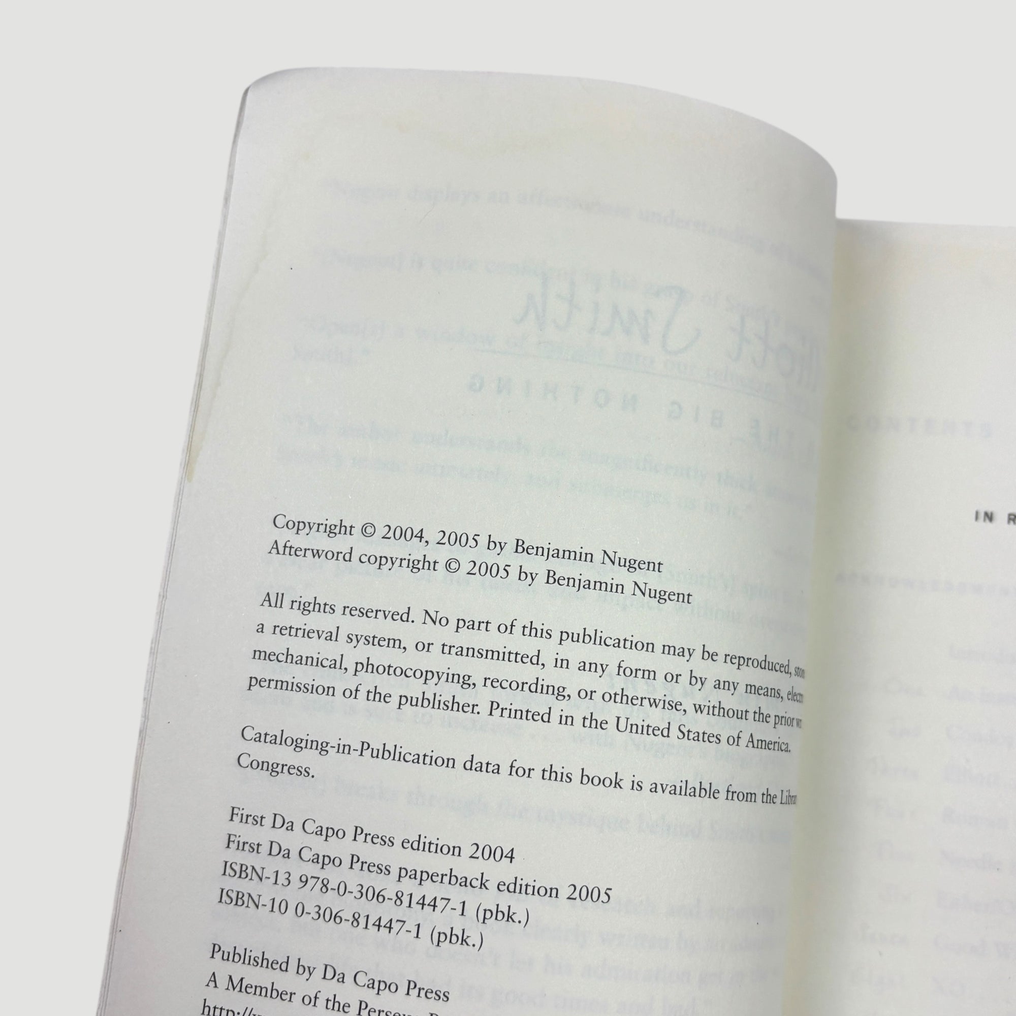 2005 Elliott Smith and the Big Nothing 1st Edition Softback