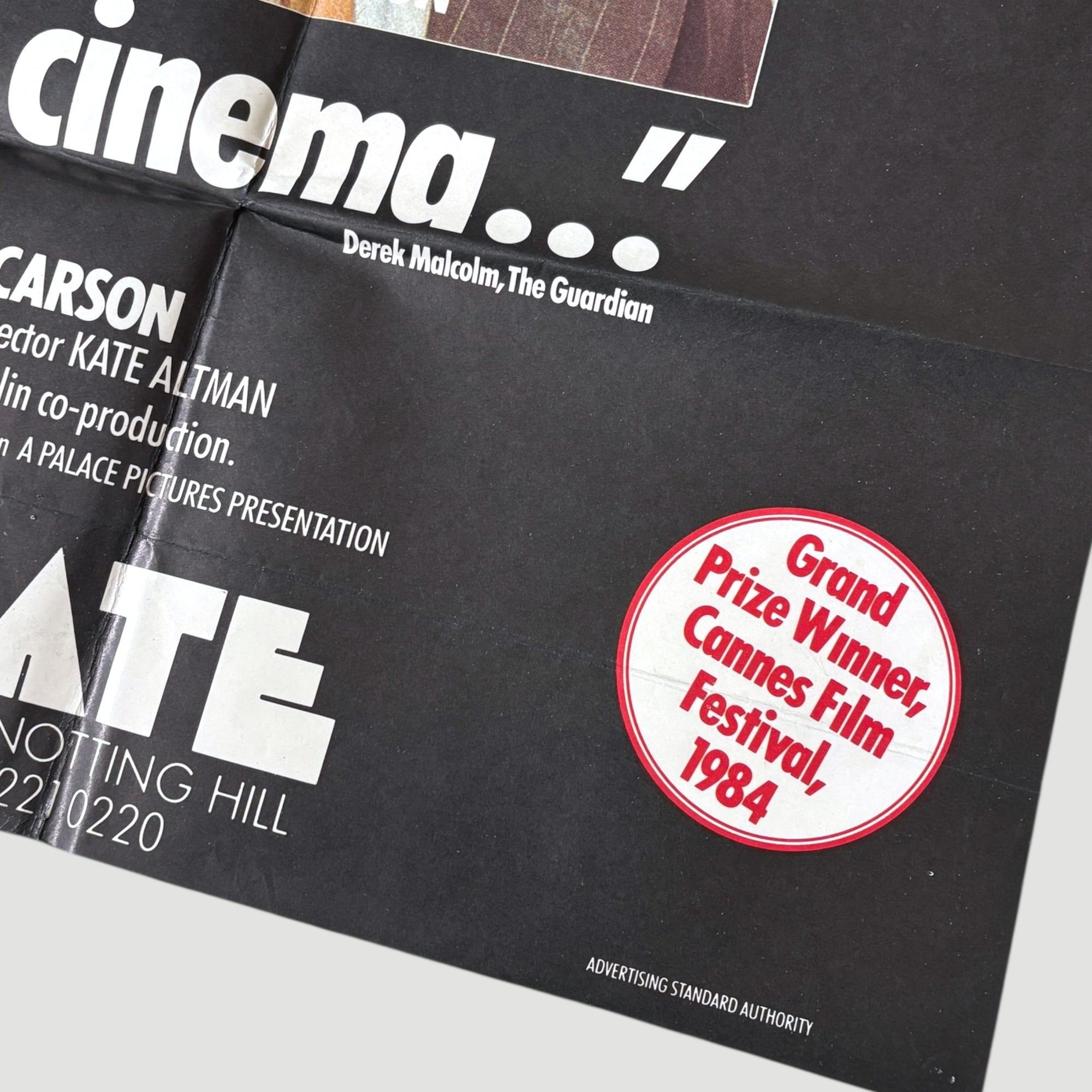 1984 Paris, Texas UK Quad Poster