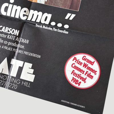 1984 Paris, Texas UK Quad Poster