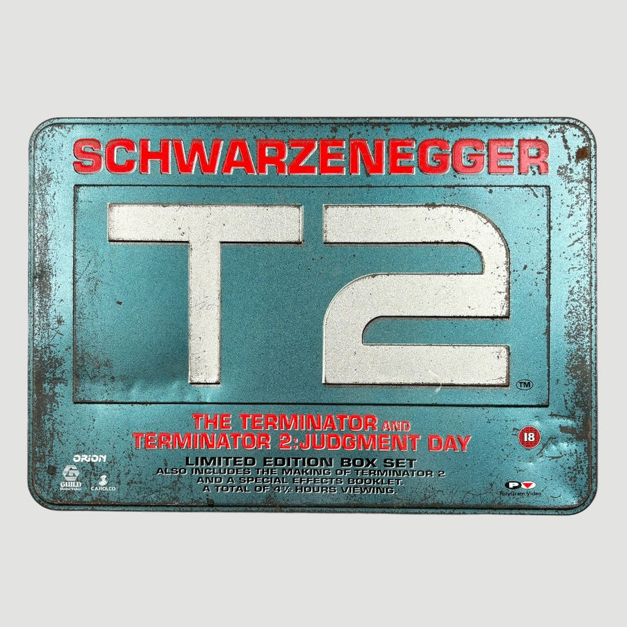 1991 Terminator T2 Metallic Boxset 2xVHS + Booklet