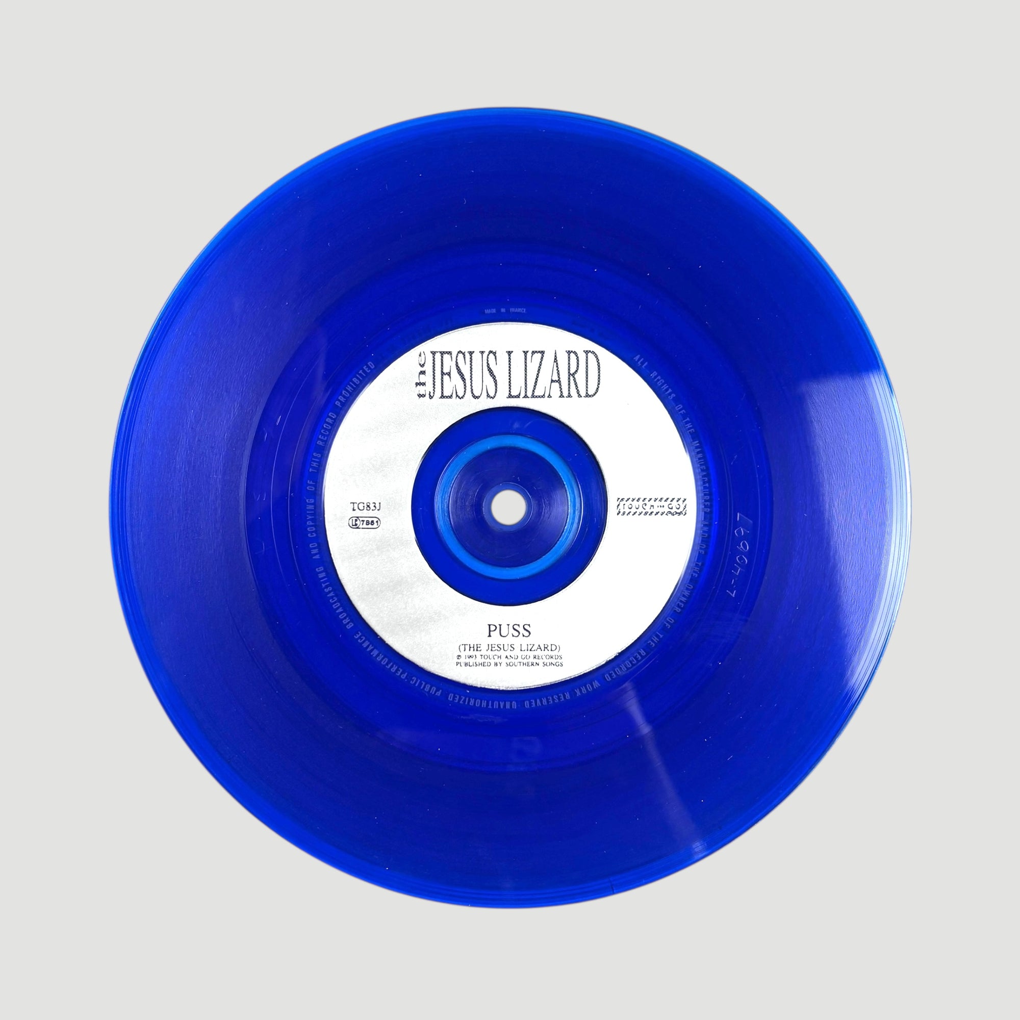 1992 Nirvana/The Jesus Lizard Puss/Oh The Guilt Split UK 7" Blue Vinyl