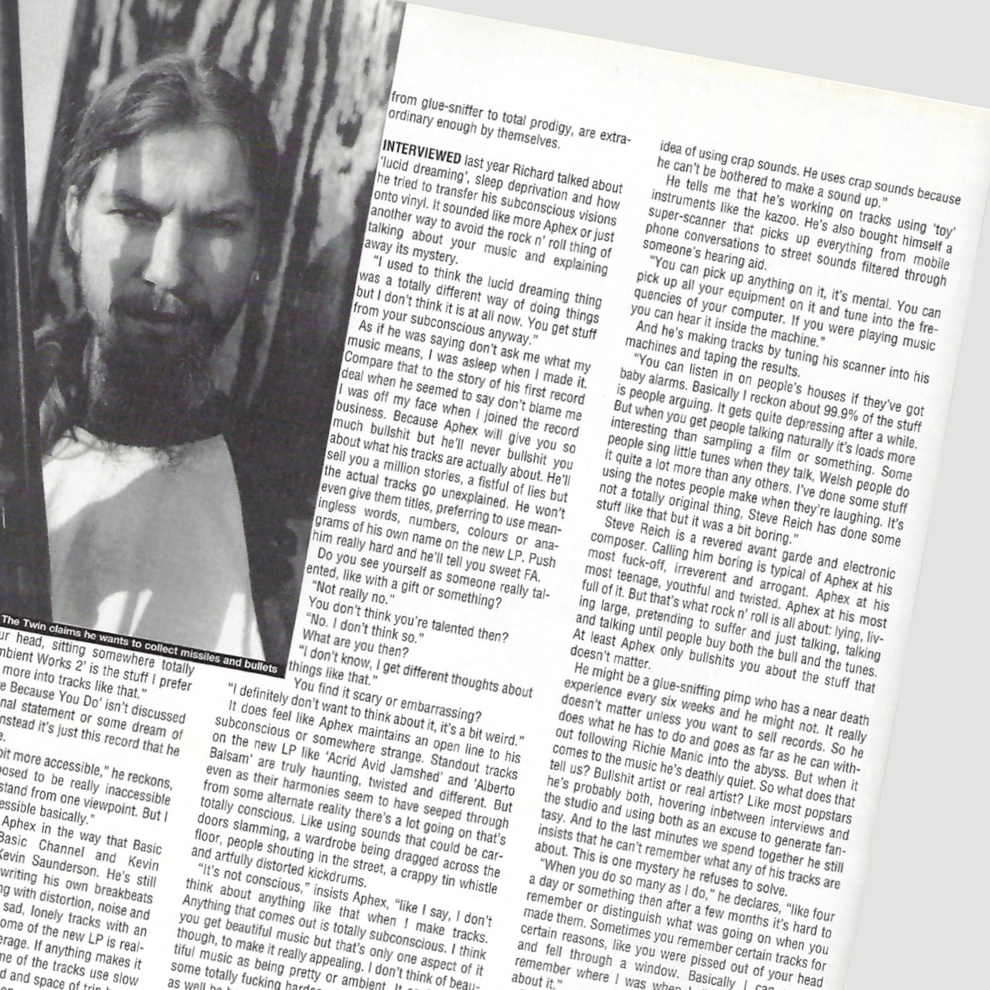 1995 Mixmag Aphex Twin Cover Issue