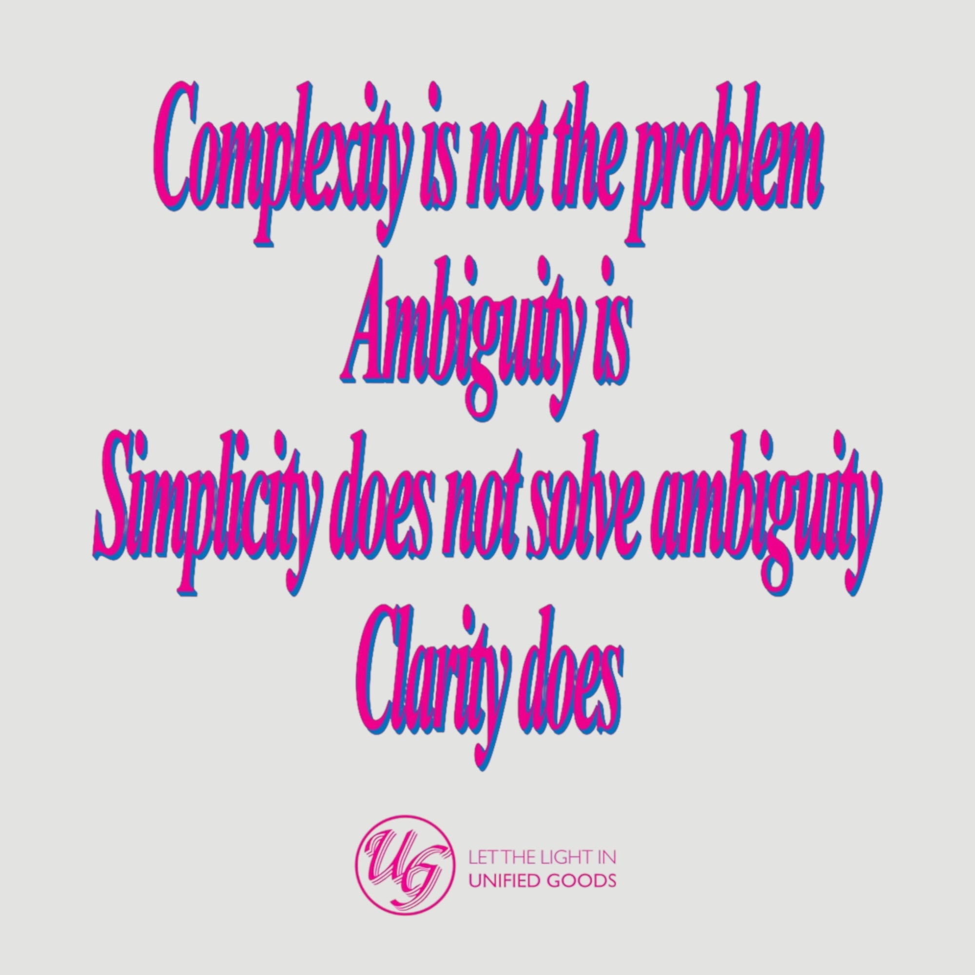 UG Complexity is not the Problem Black T-Shirt