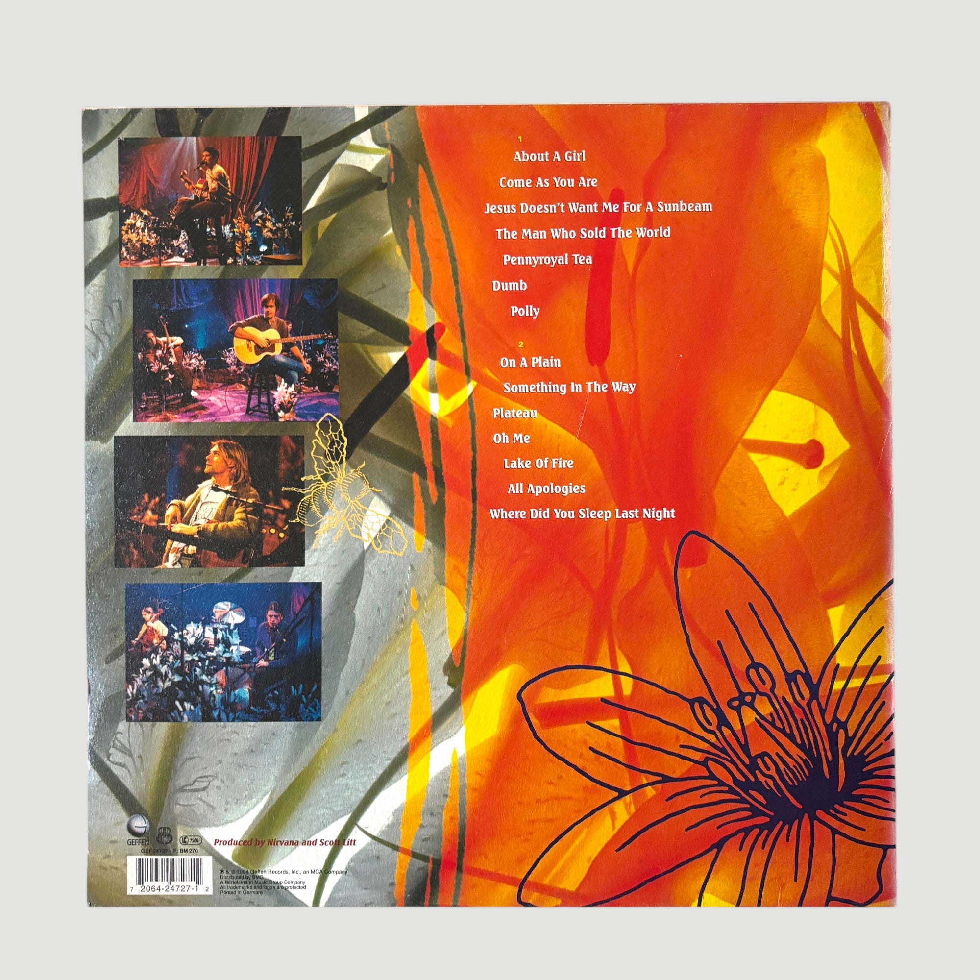 1994 Nirvana Unplugged in NY UK 1st Press LP