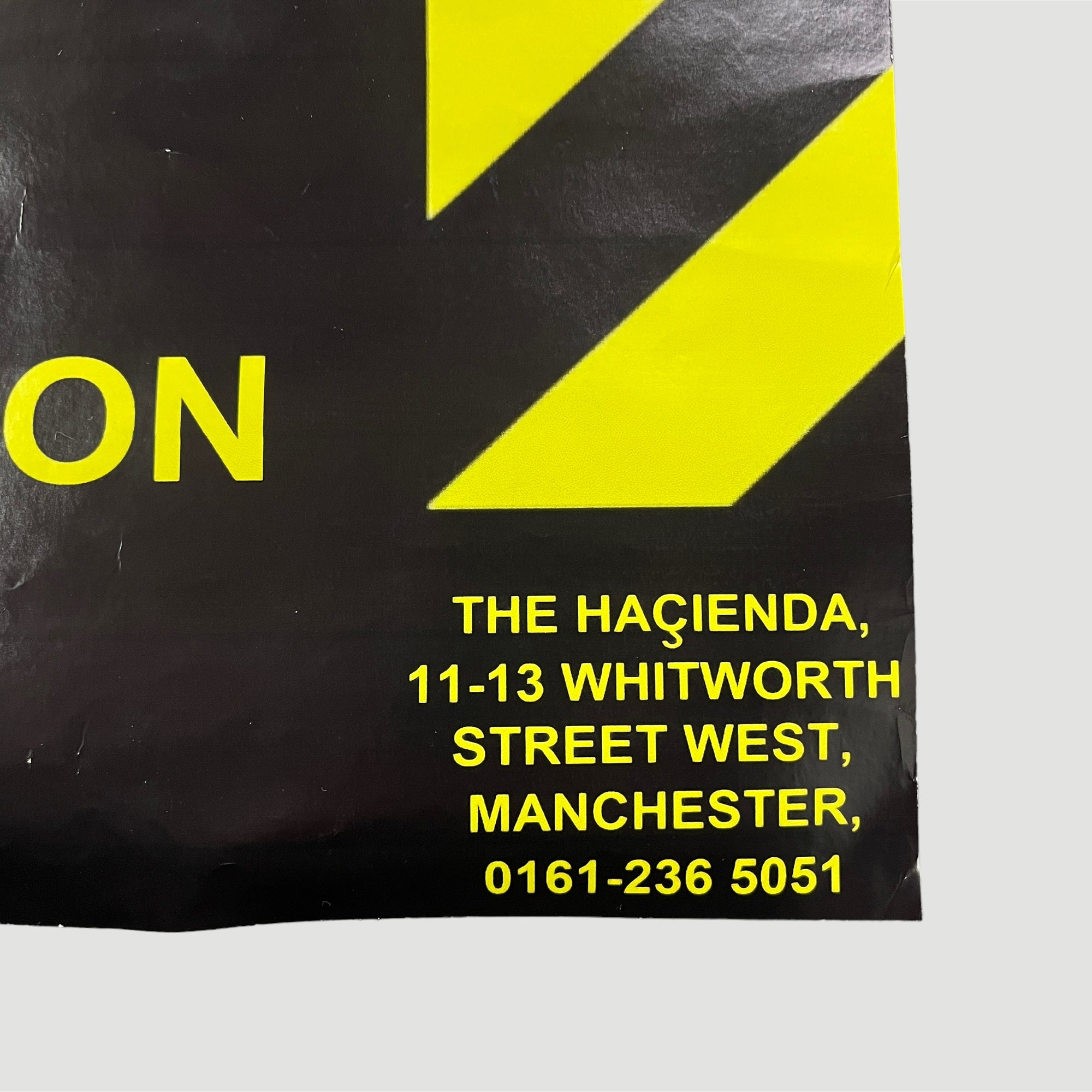 90's Hacienda Warning Poster