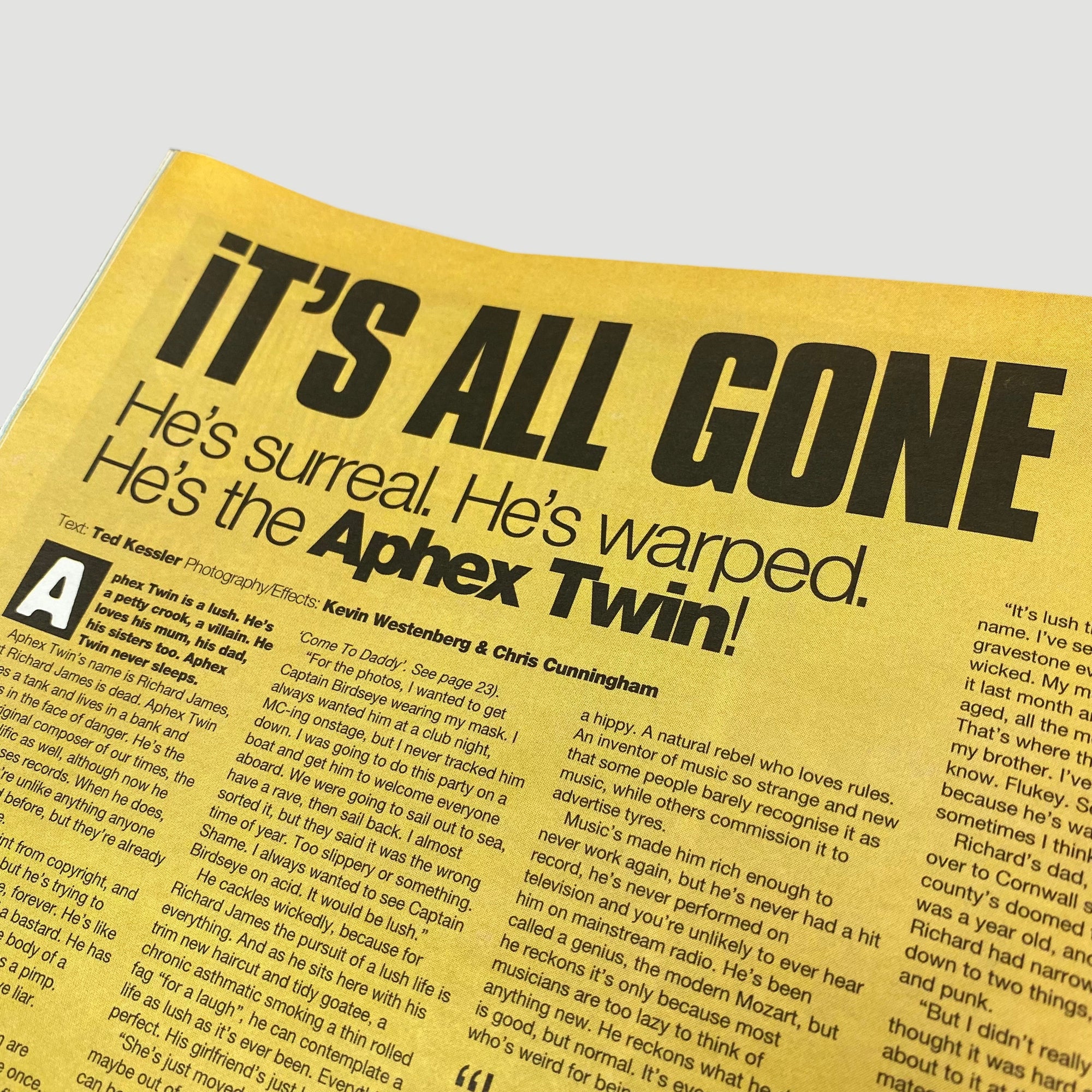 1999 NME Magazine Aphex Twin Issue