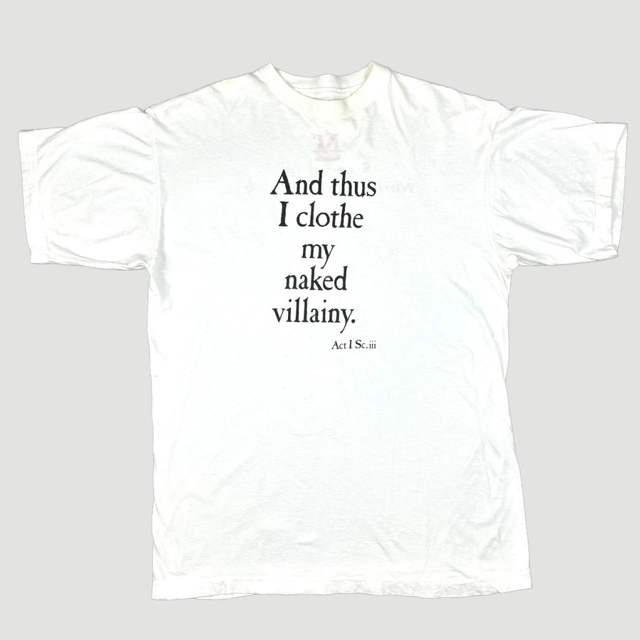 1990 Richard III ''Clothe my Naked Villiany' NT T-Shirt