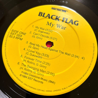 1984 Black Flag My War UK 1st Press LP