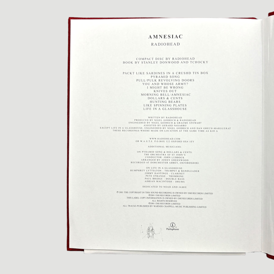 2001 Radiohead 'Amnesiac' Library Hardback Book + CD
